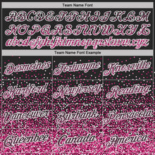Laden Sie das Bild in den Galerie-Viewer, Uksn Individuelles Schwarz Pink-Weiß Buntes Funkeln Farbverlauf Punkte Funktions-T-Shirt
