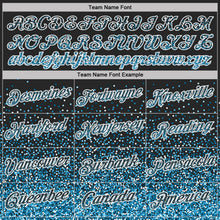 Laden Sie das Bild in den Galerie-Viewer, Uksn Individuelles Schwarz Himmelblau-Weiß Buntes Funkeln Farbverlauf Punkte Funktions-T-Shirt
