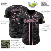 Laden Sie das Bild in den Galerie-Viewer, Uksn Individuelles Schwarz Stahlgrau-Hellrosa Geometrischer Cyber-Sternenburst Authentisches Baseball-Trikot
