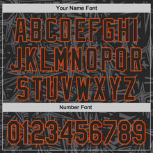 Laden Sie das Bild in den Galerie-Viewer, Uksn Individuelles Schwarz Stahlgrau-Orange Geometrischer Cyber-Sternenburst Authentisches Baseball-Trikot
