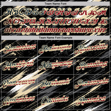 Laden Sie das Bild in den Galerie-Viewer, Uksn Individuelles Schwarz Vintage USA Flagge Stahlgrau-Creme Abstrakt Pinselstrich Spritzer Funktions-T-Shirt
