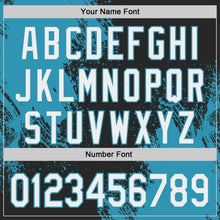 Laden Sie das Bild in den Galerie-Viewer, Uksn Individuelles Schwarz Weiß-Pantherblau Abstrakter Pinselstrich Authentisches Baseball-Trikot
