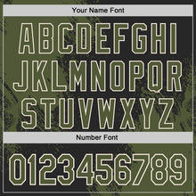 Laden Sie das Bild in den Galerie-Viewer, Uksn Individuelles Schwarz Oliv-Creme Abstrakter Pinselstrich Authentisches Baseball-Trikot

