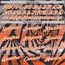 Laden Sie das Bild in den Galerie-Viewer, Uksn Individuelles Schwarz Weiß-Orange Blitz Farbverlauf Punkt Funktions-T-Shirt
