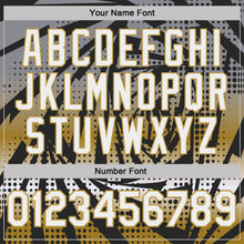 Laden Sie das Bild in den Galerie-Viewer, Uksn Individuelles Schwarz Weiß-Altgold Blitz Farbverlauf Punkt Funktions-T-Shirt
