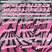 Laden Sie das Bild in den Galerie-Viewer, Uksn Individuelles Schwarz Weiß-Pink Blitz Farbverlauf Punkt Funktions-T-Shirt
