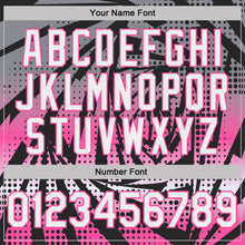 Laden Sie das Bild in den Galerie-Viewer, Uksn Individuelles Schwarz Weiß-Pink Blitz Farbverlauf Punkt Funktions-T-Shirt
