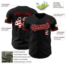 Laden Sie das Bild in den Galerie-Viewer, Uksn Individuelles Schwarz USA-Flagge Weiß-Rot Authentisches Baseball-Trikot

