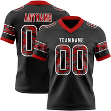 Laden Sie das Bild in den Galerie-Viewer, Uksn Individuelles Schwarz Camouflage Weiß-Rot Authentisches Football Trikot Mit Digital-Camouflage-Panel
