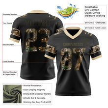 Laden Sie das Bild in den Galerie-Viewer, Uksn Individuelles Schwarz Camouflage Oliv-City-Creme Authentisches Football Trikot Mit Digital-Camouflage-Panel
