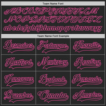 Laden Sie das Bild in den Galerie-Viewer, Uksn Individuelles Schwarz Camouflage-Pink Digitale Camouflage-Akzente Eishockey-Trikot mit Schnürkragen
