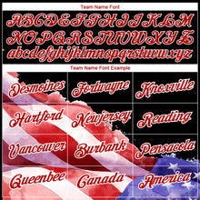 Laden Sie das Bild in den Galerie-Viewer, Uksn Individuelles Schwarz Rot-Weiß 3D Amerikanische Flagge Patriotisch Funktions-T-Shirt
