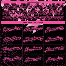 Laden Sie das Bild in den Galerie-Viewer, Uksn Individuelles Schwarz Pink 3D Pink Schleife Brustkrebs Herz Funktions-T-Shirt
