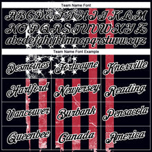 Laden Sie das Bild in den Galerie-Viewer, Uksn Individuelles Schwarz Rot-Weiß 3D Amerikanische Flagge Funktions-T-Shirt
