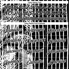 Laden Sie das Bild in den Galerie-Viewer, Uksn Individuelles Schwarz Weiß 3D Tropisch Hawaii Palmblätter Funktions-T-Shirt
