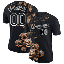 Laden Sie das Bild in den Galerie-Viewer, Uksn Individuelles Schwarz Weiß 3D Halloween Funktions-T-Shirt
