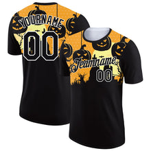 Laden Sie das Bild in den Galerie-Viewer, Uksn Individuelles Schwarz Weiß 3D Halloween Funktions-T-Shirt
