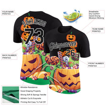 Laden Sie das Bild in den Galerie-Viewer, Uksn Individuelles Schwarz Weiß 3D Halloween Funktions-T-Shirt
