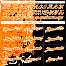 Laden Sie das Bild in den Galerie-Viewer, Uksn Individuelles Schwarz Bay Orange-Weiß 3D Halloween Funktions-T-Shirt
