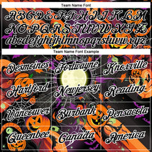 Laden Sie das Bild in den Galerie-Viewer, Uksn Individuelles Schwarz Bay Orange-Weiß 3D Halloween Funktions-T-Shirt
