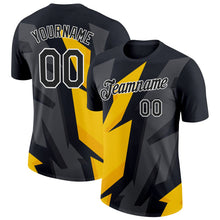 Laden Sie das Bild in den Galerie-Viewer, Uksn Individuelles Schwarz Weiß 3D Esports Funktions-T-Shirt
