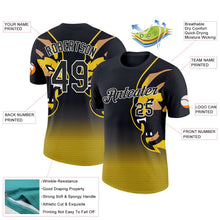 Laden Sie das Bild in den Galerie-Viewer, Uksn Individuelles Schwarz Weiß 3D Esports Funktions-T-Shirt
