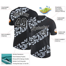 Laden Sie das Bild in den Galerie-Viewer, Uksn Individuelles Schwarz Silber-Weiß 3D Esports Funktions-T-Shirt
