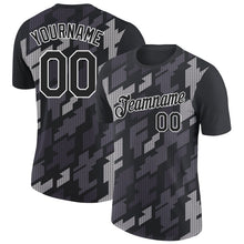 Laden Sie das Bild in den Galerie-Viewer, Uksn Individuelles Schwarz Weiß 3D Esports Funktions-T-Shirt
