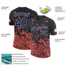 Laden Sie das Bild in den Galerie-Viewer, Uksn Individuelles Schwarz Marineblau-Mittelrosa 3D Esports Funktions-T-Shirt

