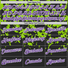 Laden Sie das Bild in den Galerie-Viewer, Uksn Individuelles Schwarz Violett-Neongrün 3D Esports Funktions-T-Shirt
