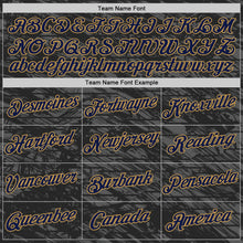 Laden Sie das Bild in den Galerie-Viewer, Uksn Individuelles Schwarz Marineblau-Altgold 3D Esports Funktions-T-Shirt
