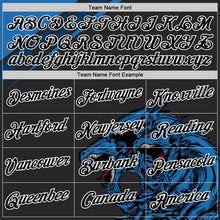 Laden Sie das Bild in den Galerie-Viewer, Uksn Individuelles Schwarz Blau-Weiß 3D Esports Funktions-T-Shirt
