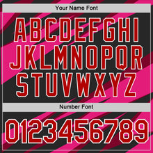 Laden Sie das Bild in den Galerie-Viewer, Uksn Individuelles Schwarz Rot Kastanienbraun-Hot Pink 3D Esports Funktions-T-Shirt
