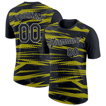 Laden Sie das Bild in den Galerie-Viewer, Uksn Individuelles Schwarz Hellgelb-Light Grau 3D Esports Funktions-T-Shirt
