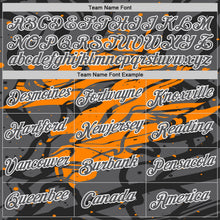 Laden Sie das Bild in den Galerie-Viewer, Uksn Individuelles Schwarz Stahlgrau-Bay Orange 3D Esports Funktions-T-Shirt
