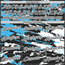 Laden Sie das Bild in den Galerie-Viewer, Uksn Individuelles Schwarz Stahlgrau-Himmelblau 3D Esports Funktions-T-Shirt
