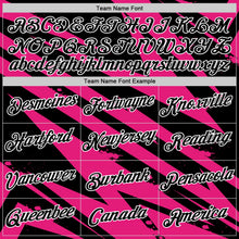 Laden Sie das Bild in den Galerie-Viewer, Uksn Individuelles Schwarz Hot Pink-Weiß 3D Esports Funktions-T-Shirt
