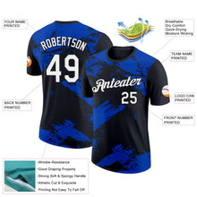 Laden Sie das Bild in den Galerie-Viewer, Uksn Individuelles Schwarz Weiß-Gewitterblau 3D Esports Funktions-T-Shirt
