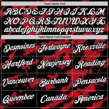 Laden Sie das Bild in den Galerie-Viewer, Uksn Individuelles Schwarz Weiß-Feuerrot 3D Esports Funktions-T-Shirt
