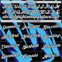 Laden Sie das Bild in den Galerie-Viewer, Uksn Individuelles Schwarz Himmelblau-Dunkelviolett 3D Esports Funktions-T-Shirt
