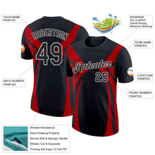 Laden Sie das Bild in den Galerie-Viewer, Uksn Individuelles Schwarz Rot-Weiß 3D Esports Funktions-T-Shirt

