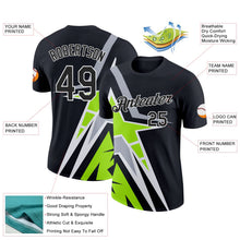 Laden Sie das Bild in den Galerie-Viewer, Uksn Individuelles Schwarz Neongrün-Grau 3D Esports Funktions-T-Shirt
