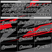 Laden Sie das Bild in den Galerie-Viewer, Uksn Individuelles Schwarz Stahlgrau-Feuerrot 3D Esports Funktions-T-Shirt
