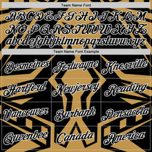 Laden Sie das Bild in den Galerie-Viewer, Uksn Individuelles Schwarz Altgold-Weiß 3D Esports Funktions-T-Shirt
