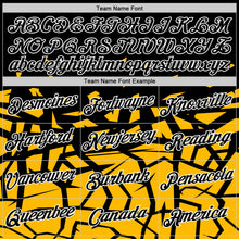 Laden Sie das Bild in den Galerie-Viewer, Uksn Individuelles Schwarz Gold-Weiß 3D Esports Funktions-T-Shirt
