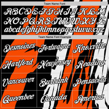 Laden Sie das Bild in den Galerie-Viewer, Uksn Individuelles Schwarz Weiß-Orange 3D Esports Funktions-T-Shirt
