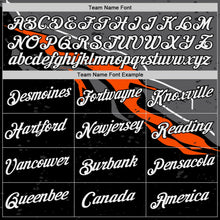 Laden Sie das Bild in den Galerie-Viewer, Uksn Individuelles Schwarz Orange-Stahlgrau 3D Esports Funktions-T-Shirt
