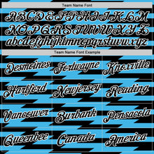 Laden Sie das Bild in den Galerie-Viewer, Uksn Individuelles Schwarz Himmelblau-Weiß 3D Esports Funktions-T-Shirt
