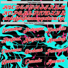 Laden Sie das Bild in den Galerie-Viewer, Uksn Individuelles Schwarz Feuerrot Eisblau-Hot Pink 3D Esports Funktions-T-Shirt
