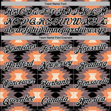 Laden Sie das Bild in den Galerie-Viewer, Uksn Individuelles Bestickt Schwarz Grau Orange-Weiß 3D Mexiko Azteken Muster Sport Pullover Sweatshirt Hoodie
